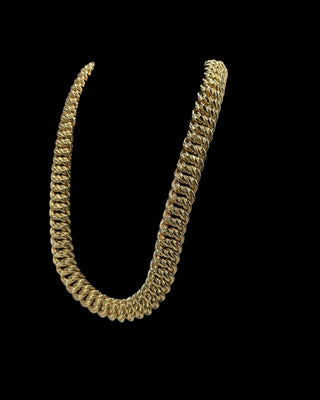 Collier maille américaine 20mm 70cm Bijoux or 18K - TRANSAC'OR