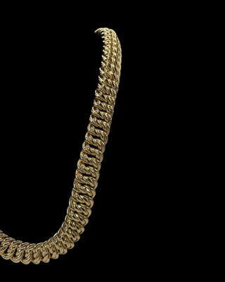 Collier maille américaine 20mm 70cm Bijoux or 18K - TRANSAC'OR