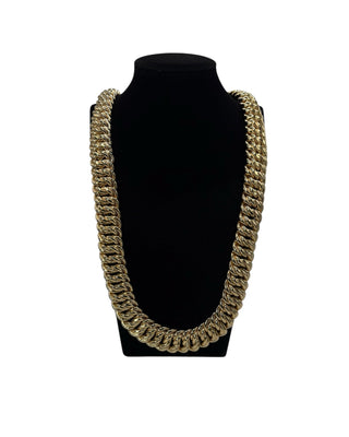 Collier maille américaine 20mm 70cm Bijoux or 18K - TRANSAC'OR