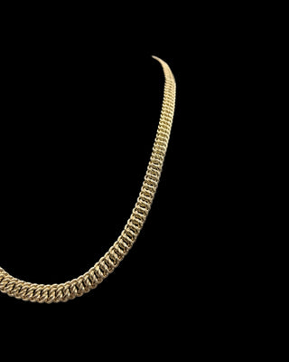 Collier maille américaine 8mm 50cm Bijoux or 18K - TRANSAC'OR