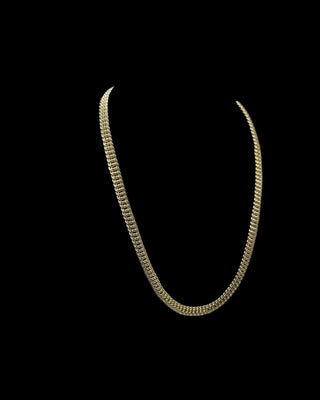 Collier maille américaine 8mm 50cm Bijoux or 18K - TRANSAC'OR