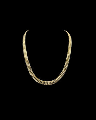 Collier maille américaine 8mm 50cm Bijoux or 18K - TRANSAC'OR