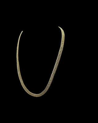 Collier maille américaine 8mm 50cm Bijoux or 18K - TRANSAC'OR