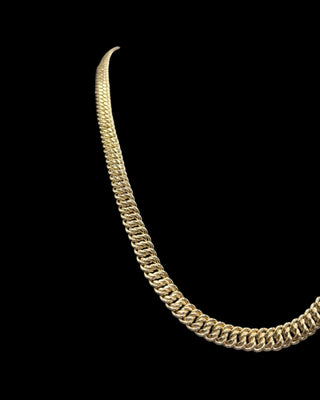 Collier maille américaine 8mm 50cm Bijoux or 18K - TRANSAC'OR