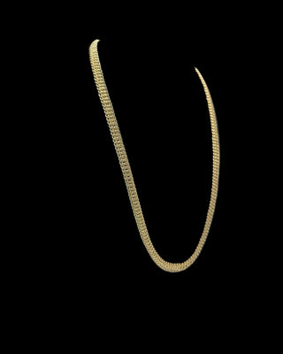 Collier maille américaine 8mm 60cm Bijoux or 18K - TRANSAC'OR