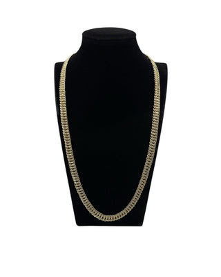 Collier maille américaine 8mm 60cm Bijoux or 18K - TRANSAC'OR
