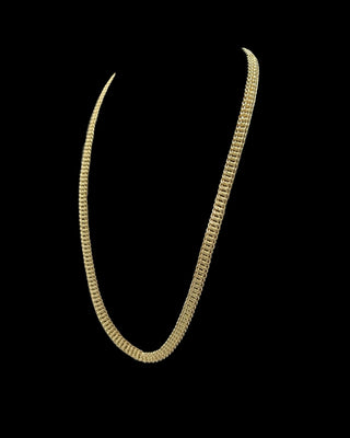 Collier maille américaine 8mm 60cm Bijoux or 18K - TRANSAC'OR