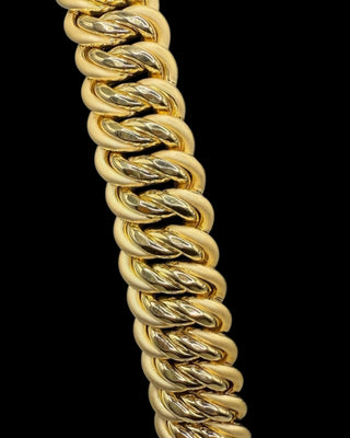 Collier maille américaine Graziella 26mm 70cm Bijoux or 18K - TRANSAC'OR
