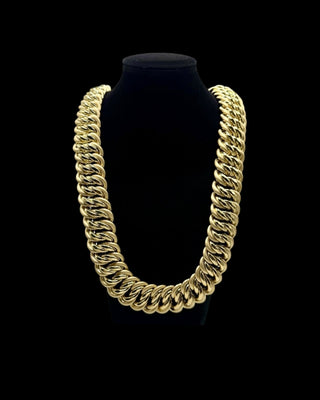 Collier maille américaine Graziella 26mm 70cm Bijoux or 18K - TRANSAC'OR