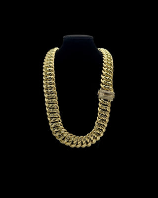 Collier maille américaine Graziella 26mm 70cm Bijoux or 18K - TRANSAC'OR