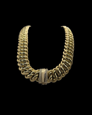 Collier maille américaine Graziella 26mm 70cm Bijoux or 18K - TRANSAC'OR