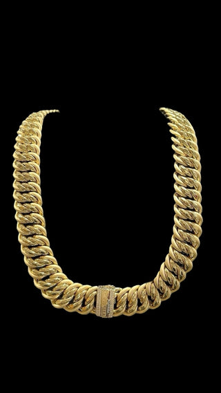 Collier maille américaine Graziella 80cm 30mm Bijoux or 18K - TRANSAC'OR