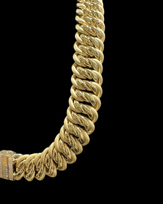 Collier maille américaine Graziella 80cm 30mm Bijoux or 18K - TRANSAC'OR