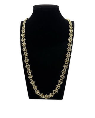 Collier maille atmosphère 12mm 70cm Bijoux or 18K - TRANSAC'OR