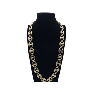Collier maille café martelés 16mm 60cm Bijoux or 18K - TRANSAC'OR