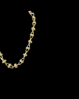 Collier maille cercle sablé 10mm 45cm Bijoux or 18K - TRANSAC'OR