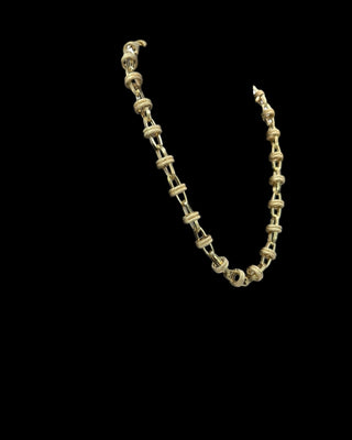 Collier maille cercle sablé 10mm 45cm Bijoux or 18K - TRANSAC'OR