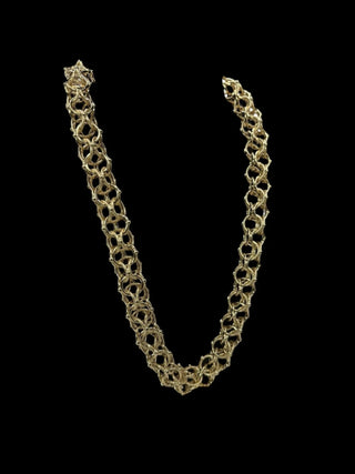 Collier maille cyclone 17mm 80cm Bijoux or 18K - TRANSAC'OR