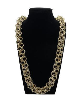 Collier maille cyclone 17mm 80cm Bijoux or 18K - TRANSAC'OR