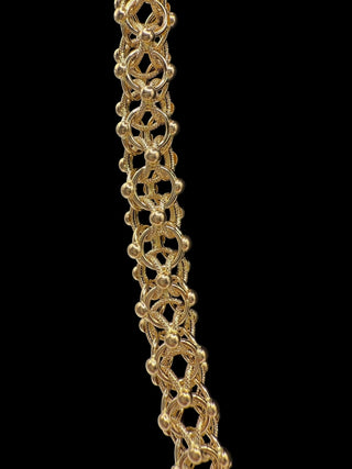 Collier maille cyclone sablé et lisse 12mm 70cm Bijoux or 18K - TRANSAC'OR