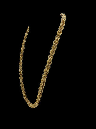 Collier maille double gros sirop 10mm 60cm Bijoux or 18K - TRANSAC'OR