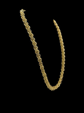 Collier maille double gros sirop 10mm 60cm Bijoux or 18K - TRANSAC'OR