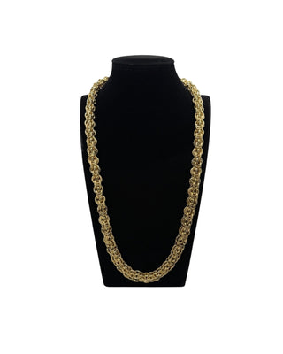 Collier maille double gros sirop 10mm 60cm Bijoux or 18K - TRANSAC'OR