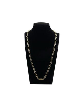Collier maille forçat 6mm 60cm fermoir barillet Bijoux or 18K - TRANSAC'OR