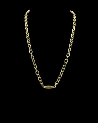 Collier maille forçat 6mm 60cm fermoir barillet Bijoux or 18K - TRANSAC'OR