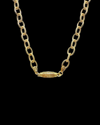 Collier maille forçat 6mm 60cm fermoir barillet Bijoux or 18K - TRANSAC'OR
