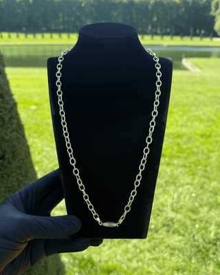 Collier maille forçat 6mm 60cm fermoir barillet Bijoux or 18K - TRANSAC'OR