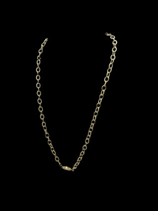 Collier maille forçat 6mm 60cm fermoir barillet Bijoux or 18K - TRANSAC'OR