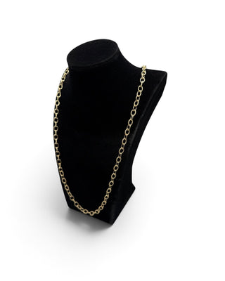 Collier maille Forçat sablé et lisse 6mm 70cm Bijoux or 18K - TRANSAC'OR