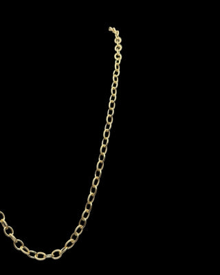 Collier maille Forçat sablé et lisse 6mm 70cm Bijoux or 18K - TRANSAC'OR