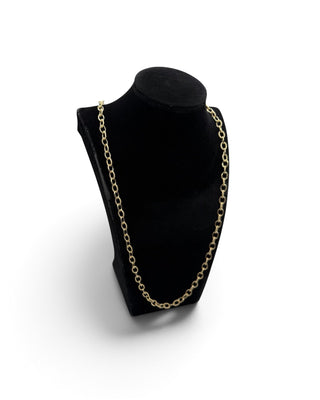Collier maille Forçat sablé et lisse 6mm 70cm Bijoux or 18K - TRANSAC'OR