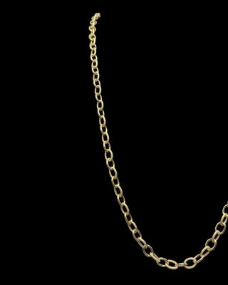 Collier maille Forçat sablé et lisse 6mm 70cm Bijoux or 18K - TRANSAC'OR