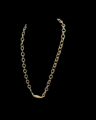 Collier maille Forçat sablé et lisse 8mm 54cm Bijoux or 18K - TRANSAC'OR
