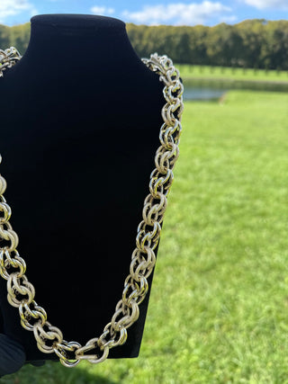 Collier maille gros sirop 15mm 70cm Bijoux or 18K - TRANSAC'OR