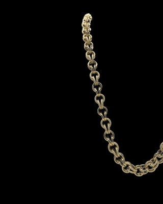 Collier maille gros sirop sablé et lisse 12mm 80cm Bijoux or 18K - TRANSAC'OR
