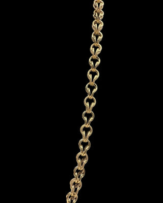 Collier maille gros sirop sablé et lisse 8MM 60CM Bijoux or 18K - TRANSAC'OR