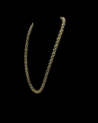 Collier maille gros sirop sablé et lisse 8MM 70CM Bijoux or 18K - TRANSAC'OR