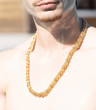 Collier maille macaron 12mm 70cm Bijoux or 18K - TRANSAC'OR