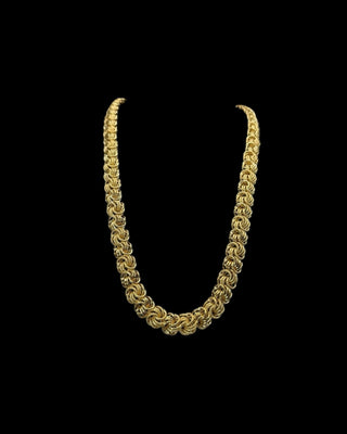 Collier maille macaron 12mm 70cm Bijoux or 18K - TRANSAC'OR