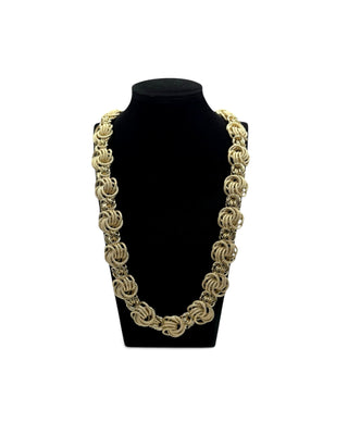 Collier maille macaron 24mm 70cm Bijoux or 18K - TRANSAC'OR