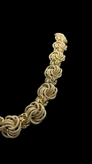 Collier maille macaron 24mm 70cm Bijoux or 18K - TRANSAC'OR
