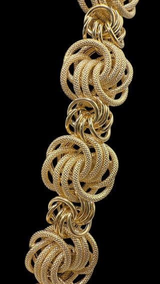 Collier maille macaron 24mm 70cm Bijoux or 18K - TRANSAC'OR