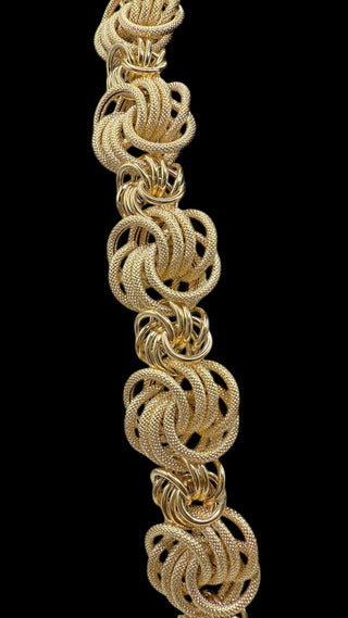Collier maille macaron 24mm 70cm Bijoux or 18K - TRANSAC'OR