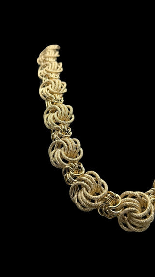 Collier maille macaron 24mm 70cm Bijoux or 18K - TRANSAC'OR
