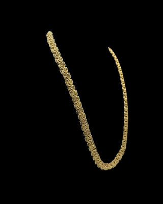 Collier maille macaron sablé et lisse 10mm 70cm Bijoux or 18K - TRANSAC'OR