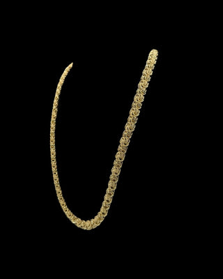 Collier maille macaron sablé et lisse 10mm 70cm Bijoux or 18K - TRANSAC'OR